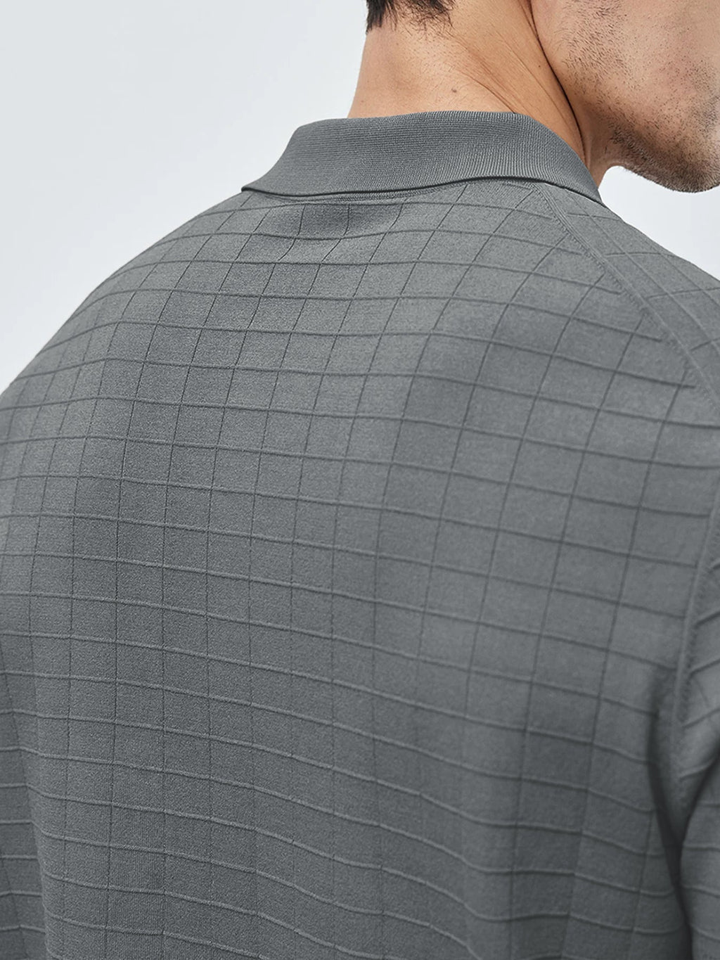 GentleKnit Checkered Short Sleeve Knitted Polo