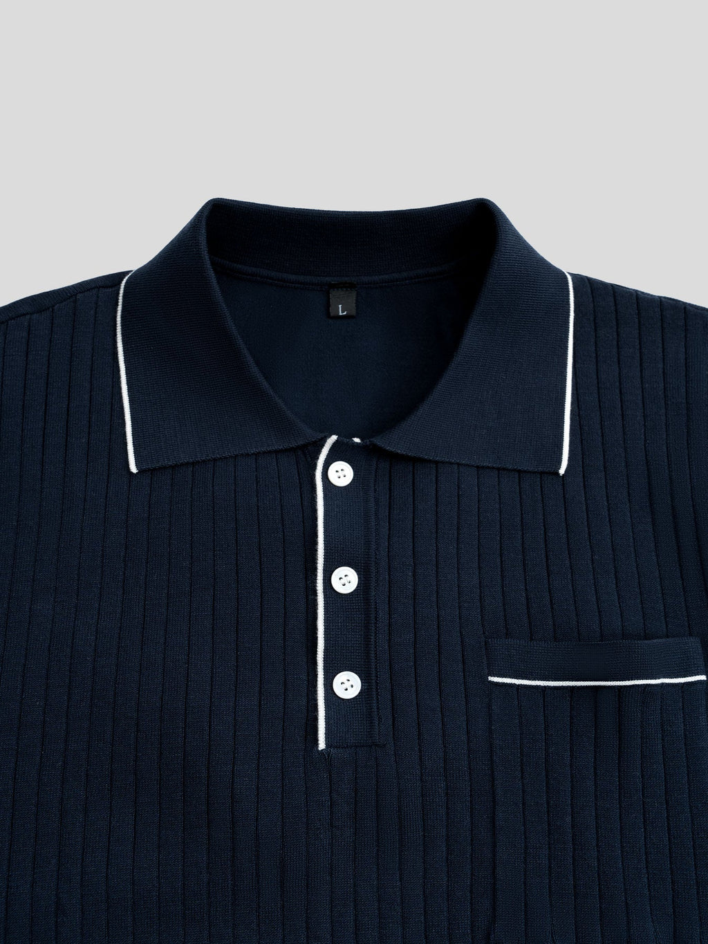 GentleKnit Contrast Color Short Sleeve Knitted Polo