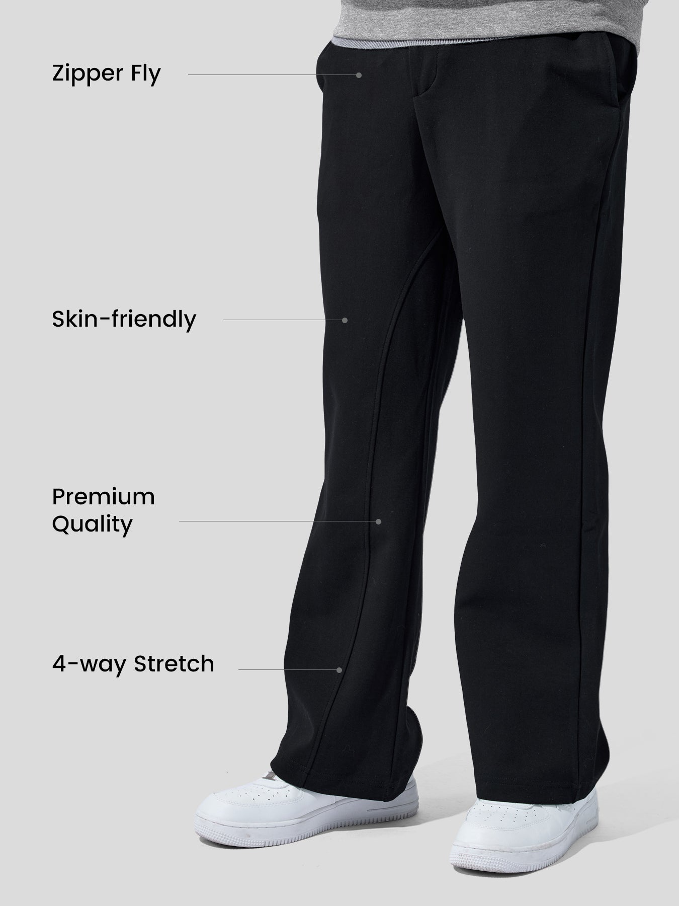 CozySpacer Straight Leg Pants Soft Stretch Casual Wear