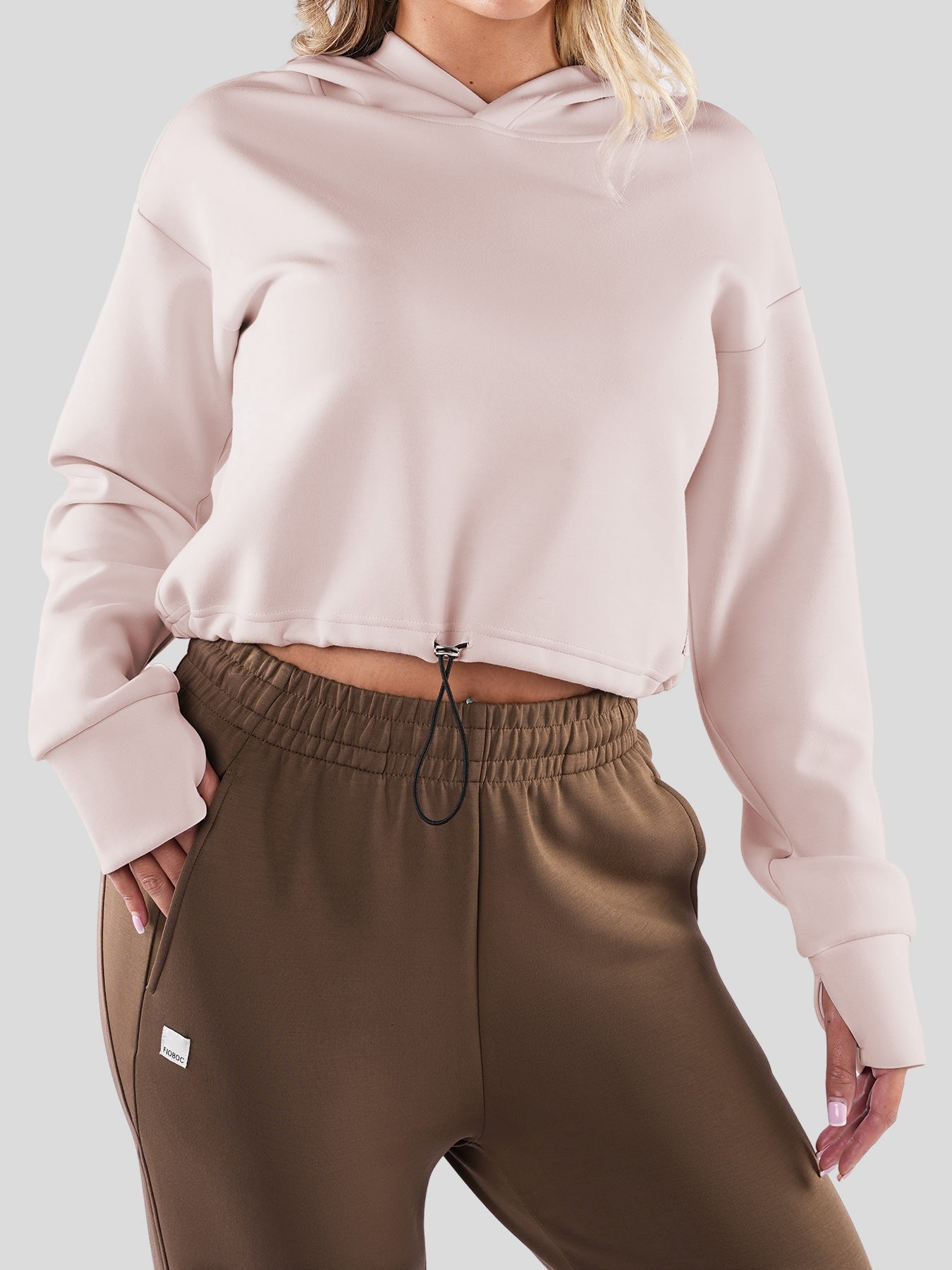 Women Modal Blend Hoodie And Wide Leg Pant Set