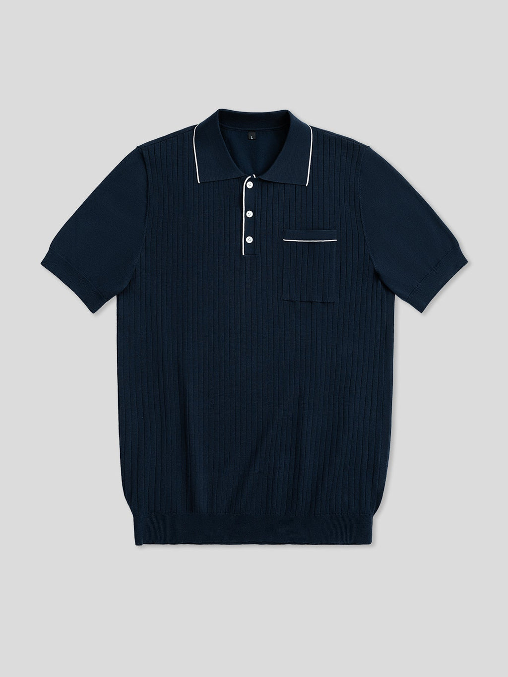 GentleKnit Contrast Color Short Sleeve Knitted Polo